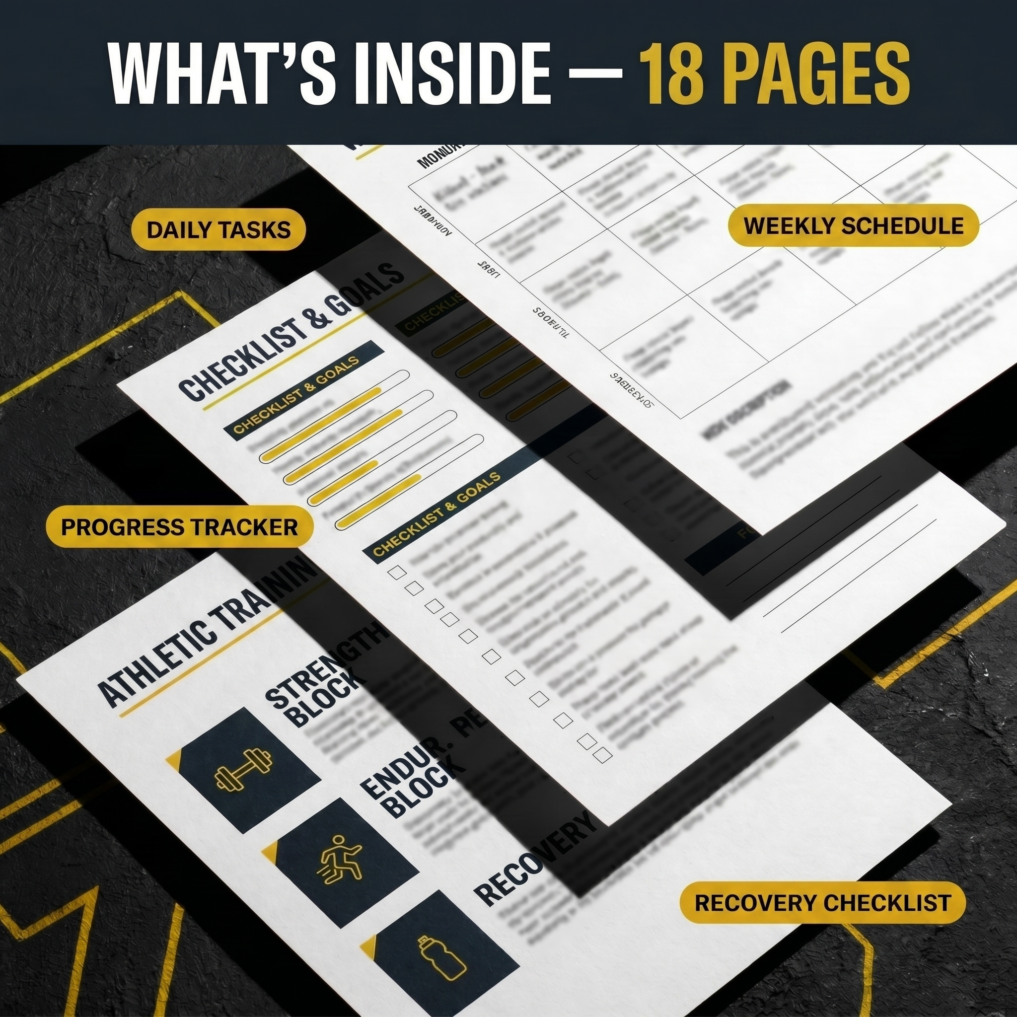 What's inside the 18-page weekly planner